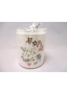 AMB.19215145 Réti virágok átvilágítós gyertya 9x7,5 cm