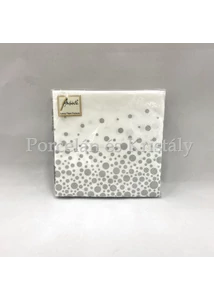 AMB.12508821 Sparkling Dots Silver papírszalvéta 25x25cm, 20db-os
