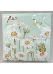 AMB.12513920 Százszorszép tavaszi papírszalvéta 25x25 cm, 20 db-os