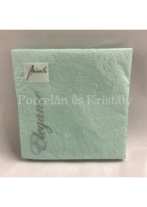 AMB.13307032 Elegance Aqua dombornyomott papírszalvéta 33x33cm, 15db-os