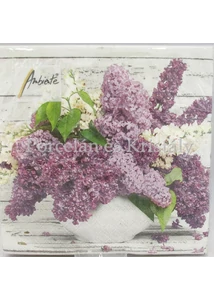 AMB.13308535 Orgonák tavaszi papírszalvéta 33x33 cm, 20 db-os