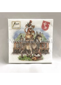 AMB.13308860 Bremer Stadtmusikanten papírszalvéta 33x33cm, 20db-os