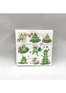 AMB.13309050 Funny Frogs papírszalvéta 33x33cm, 20db-os