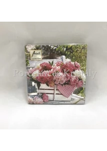AMB.13311630 Peonies In Basket papírszalvéta 33x33cm, 20db-os