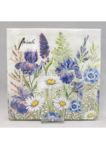 AMB.13313235 Mezei virágok papírszalvéta 33x33 cm, 20 db-os