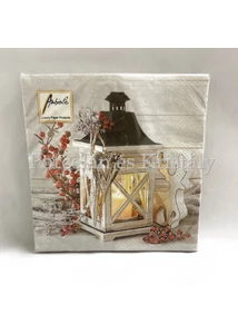 AMB.33304620 Lantern karácsonyi papírszalvéta 33x33cm, 20db-os