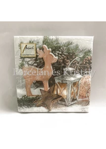 AMB.33310800 Winter Time karácsonyi papírszalvéta 33x33cm, 20db-os