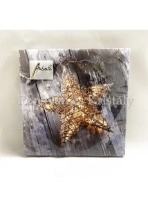AMB.33312140 Lighted Star karácsonyi papírszalvéta 33x33cm, 20db-os