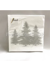 AMB.33312305 Tree Silhouette Silver karácsonyi papírszalvéta 33x33cm, 20db-os