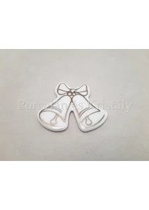 9523/3003 Platina Harang karácsonyfadísz, 6x6,5 cm 