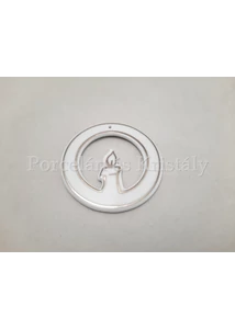 9523/3003 Platina Gyertya karácsonyfadísz, 6,2 cm 