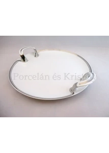 101/3003 Holdfény-Platina Süteményestál 2 füles 5,5x33,5x31 cm