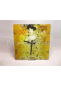 D.I.19-20 Üveg falióra Klimt: Adél, 30x30x2 cm 