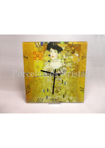 D.I.19-20 Üveg falióra Klimt: Adél, 30x30x2 cm 
