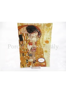 H.C.198-1021 Üvegtál Klimt: Csók, 2x28x20 cm
