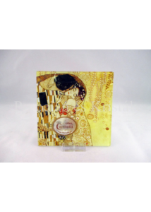H.C.198-1241 Üvegtál Klimt: Csók, 0,5x13x13 cm