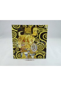 H.C.198-1412 Üvegtál Klimt: Várakozás, 1x15x15 cm
