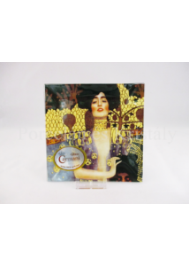 H.C.198-1610 Üvegtál Klimt: Judit, 0,5x13x13 cm