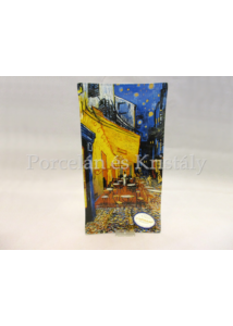 H.C.198-3001 Üvegtál Van Gogh: Kávéház éjjel, 2x30x15 cm