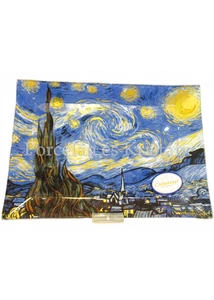 H.C.198-3002 Üvegtál Van Gogh: Csillagos éj 2x20x28cm