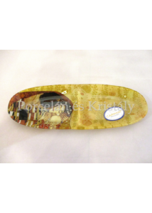 H.C.198-8031 Osztott ovál üvegtál Klimt: Csók, 2x29x11 cm