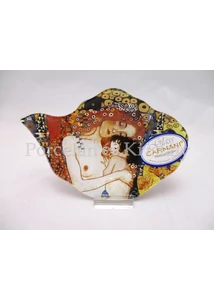 H.C.198-9006 Üveg teafiltertartó Klimt: Anya gyermekével, 1,5x11,5x16,5 cm
