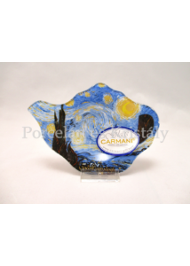 H.C.198-9310 Üveg teafiltertartó Van Gogh: Csillagos éj, 1,5x10x14,5 cm 