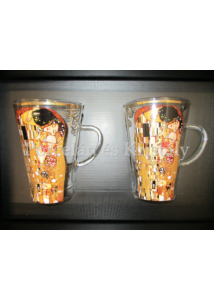 H.C.841-5002 Üvegpohár szett 2 részes Klimt: Csók 