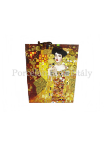 H.C.036-1601 Kétoldalas ajándéktasak Klimt: Adél és Csók, 32x26x10 cm
