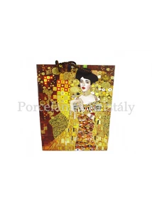 H.C.036-1701 Kétoldalas ajándéktasak Klimt: Adél és Csók, 42x30x12 cm