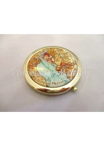 H.C.181-1124 Nagyítós piperetükör Mucha: Tél, 1x7,5 cm 