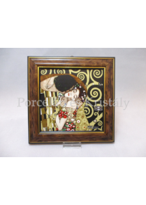H.C.261-8821 Keretes kép Klimt: Csók, 19,5x19,5x2 cm