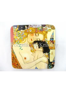 H.C.532-1206 Parafa poháralátét Klimt: Anya gyermekével 10x10 cm