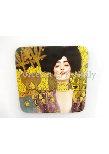 H.C.532-1210 Parafa poháralátét Klimt: Judit 10x10 cm