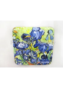 H.C.830-0003 Parafa poháralátét Van Gogh: Íriszek 10x10 cm