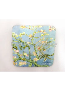 H.C.830-0004 Parafa poháralátét Van Gogh: Mandulavirágzás 10x10 cm