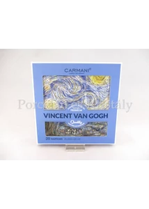 H.C.026-0104 Papírszalvéta díszdobozban 20 db-os Van Gogh: Csillagos éj, 33x33 cm