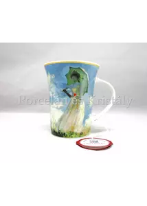 H.C.045-8102 Porcelánbögre 350 ml, Monet: Nő esernyővel 