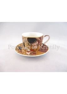 H.C.532-8301 Porcelán Mokkacsésze + alj, Klimt: Csók  