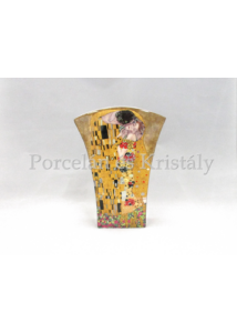 P.P.W3A46-08771 Porcelán váza 20x15x6 cm, Klimt: Csók 