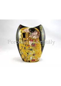 P.P.W3B15-24795 Porcelán váza 20x16x6 cm, Klimt: Csók 