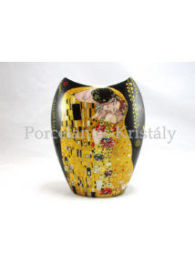 P.P.W3B15-24795 Porcelán váza 20x16x6 cm, Klimt: Csók 