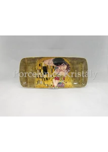P.P.W4A44-16483 Porcelán tálca 2,5x30x13,5 cm, Klimt: Csók 