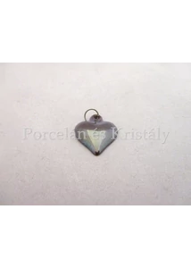 10448 Szív medál lila eosin 2,5x2 cm