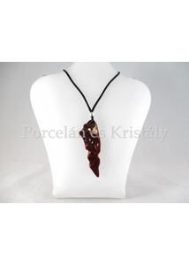 10501/1 Nonfiguratív medál 1 Piros eosin, 6,5x2,3 cm