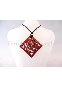 Nimba medál Piros eosin, Zoób ékszer, 6,5x6,5 cm 