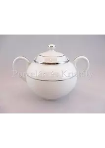 9100/3384 Tea cukordoboz fedővel fehér-platina, 500 ml