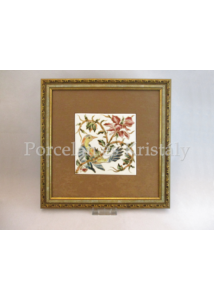 10513/3/8635 Falikép virágos-madaras, 15x15 cm