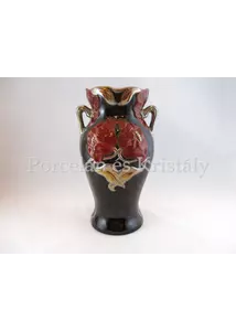 7509 Pipacsos váza többszínű eosin, 24x13x11 cm