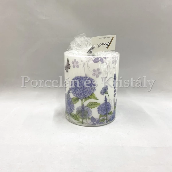 AMB.19109310 Purple Wildflowers átvilágítós gyertya 12x10cm